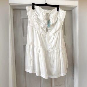 NWT Anthropologie white halter dress 1X